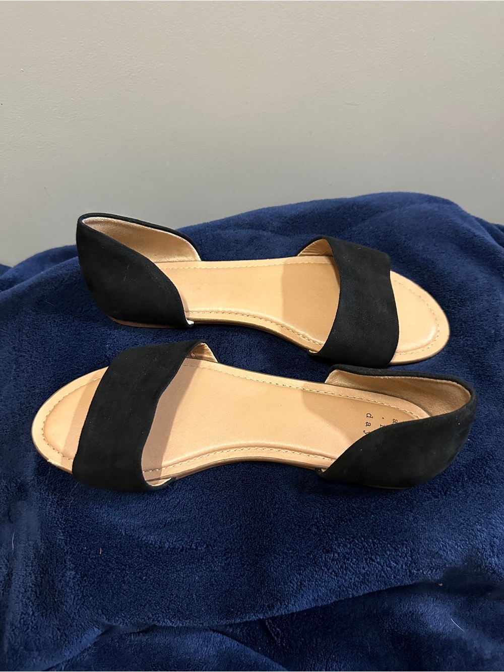 a new day Black D'Orsay Open-Toe Sandals